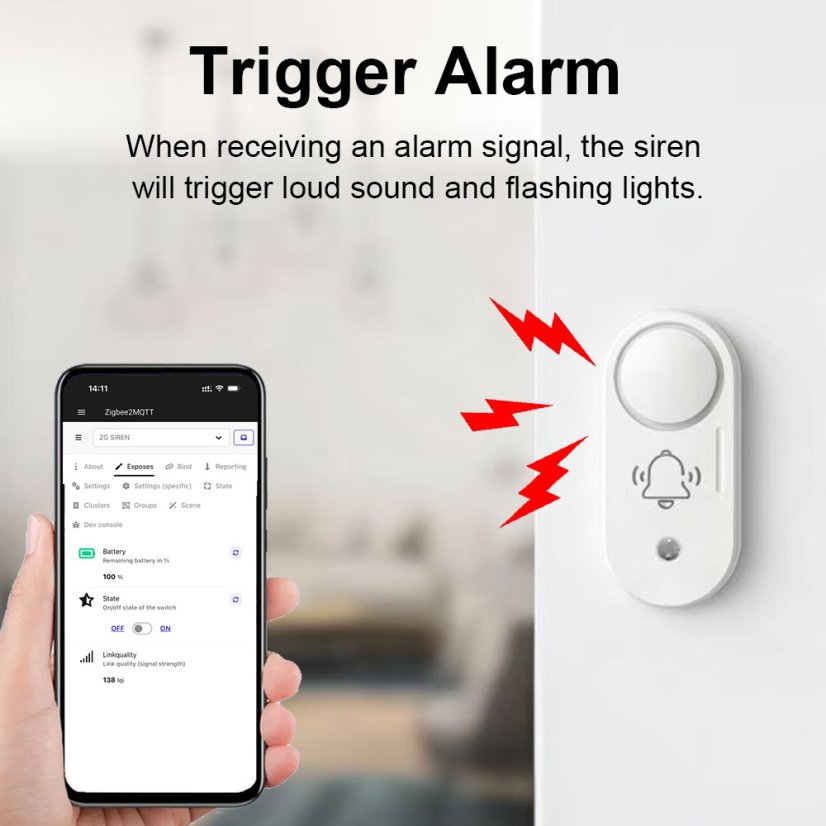 Haozee Zigbee siréna alarm