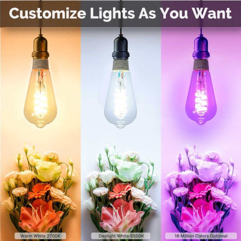 MOES Matter WiFi Lampadina Smart Edison E27