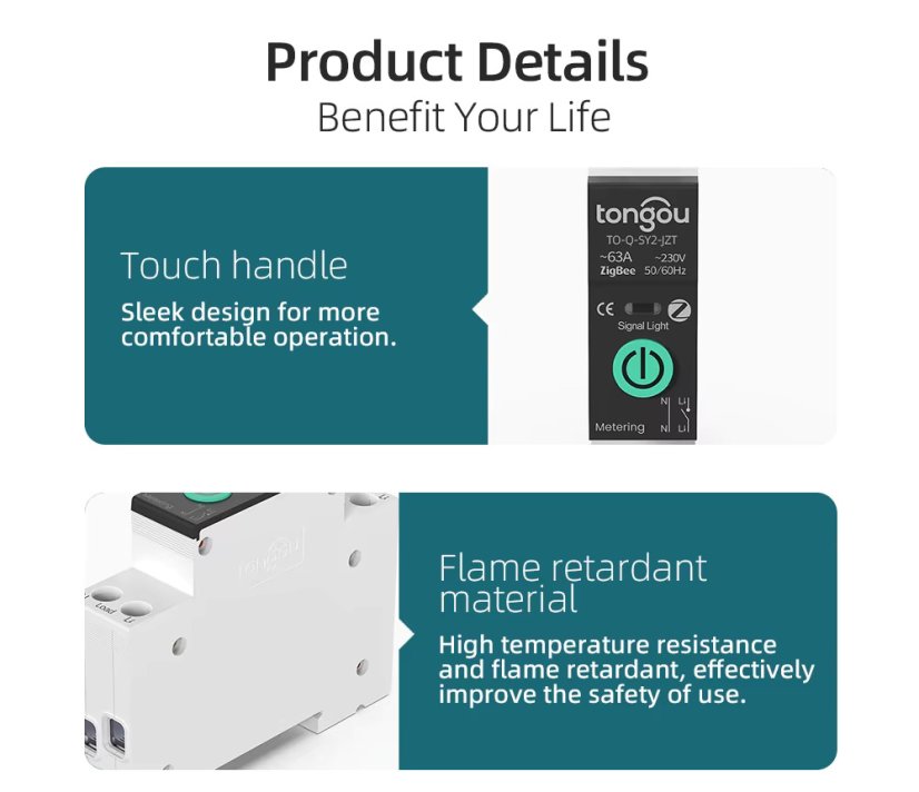 Tongou Tuya Smart Circuit Breaker 1-63A