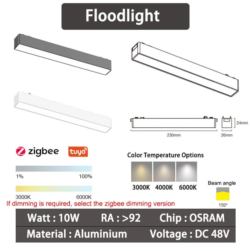 6mm Chytré Zigbee reflektorové magnetické svetlá