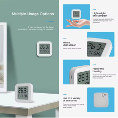 Intelligenter Bluetooth Temperatur- und Feuchtigkeitssensor mit LED-Anzeige