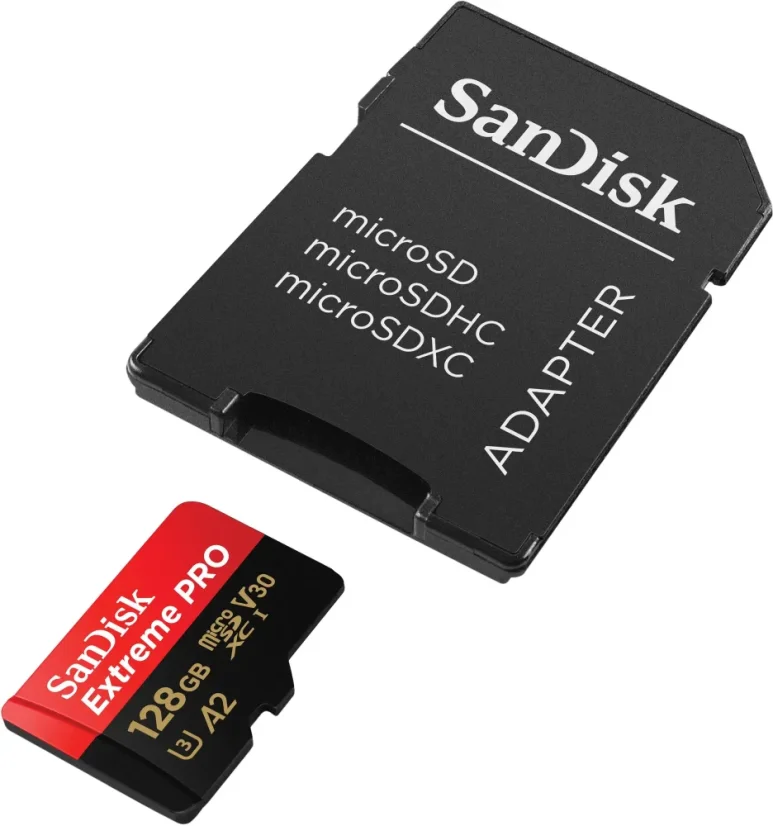 SanDisk microSDXC 128GB Extreme PRO + RescuePRO Deluxe + adapter SD
