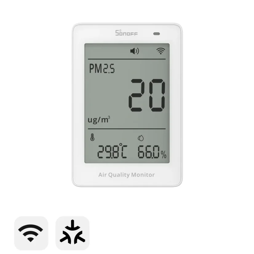SONOFF AirGuard PM2.5/PM10 Matter Over Wi-Fi Air Quality Monitor | SAWF-07P