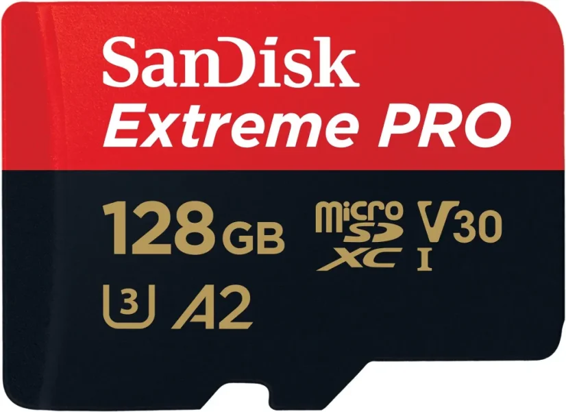 SanDisk microSDXC 128GB Extreme PRO + Rescue PRO Deluxe + SD adaptér