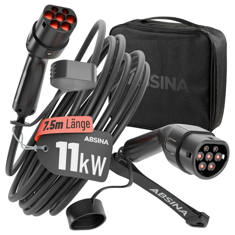Typ-2-Ladekabel 11kW/16A, 3-phasig - Länge: 7,5 m
