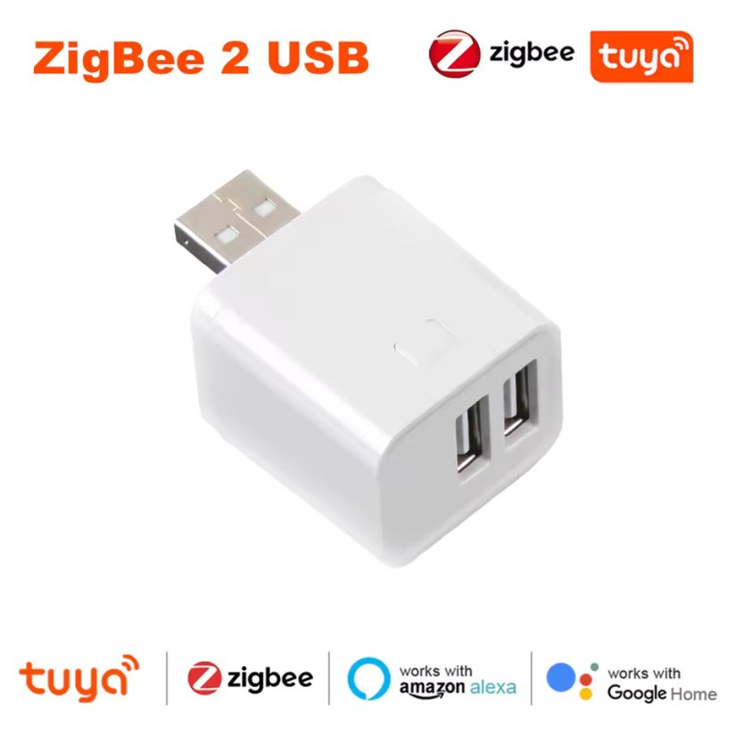 Intelligenter WiFi/Zigbee Micro USB Adapter - Farbe: Weiß, Protokoll: Zigbee 3.0, Anzahl der Steckdosen: 3
