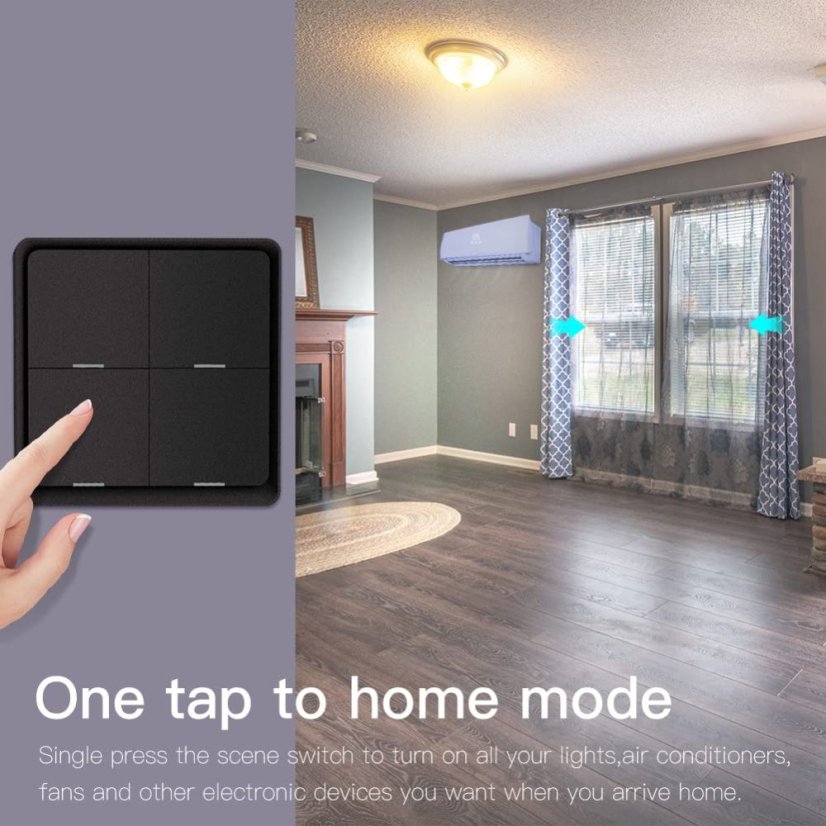 MOES ZigBee Mehrzweck-4-Tasten-Szenenschalter