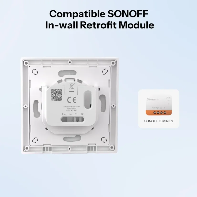 SONOFF Fusion Series 1-gangowy przełącznik ścienny | E1GS/E1GSL