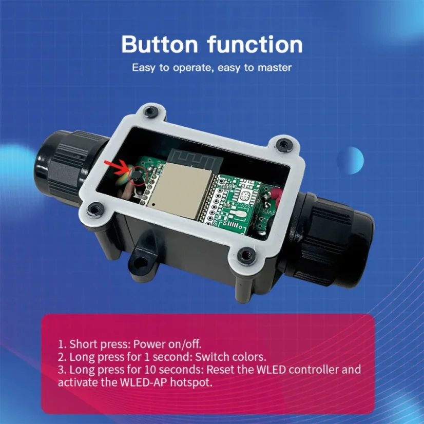 GLEDOPTO GL-C-012WL ESP32 IP65 voděodolný WLED ovladač