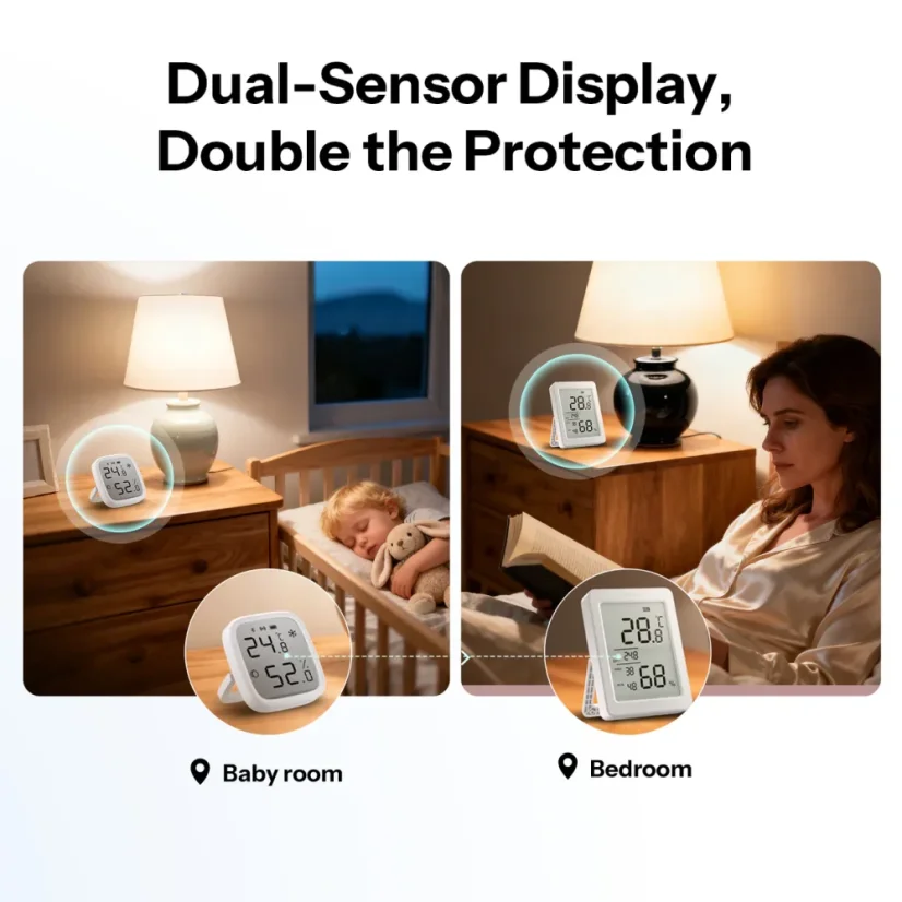 SONOFF AirGuard TH Sensore di Temperatura e Umidità LCD Zigbee da 3,6'' | SNZB-02DR2