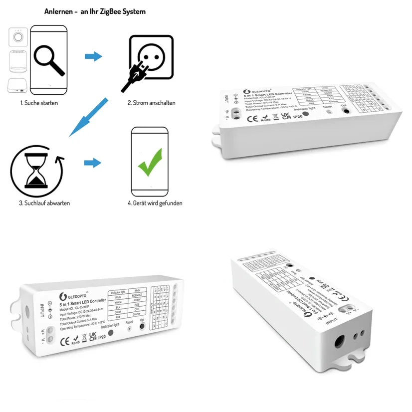 GLEDOPTO GL-C-001P - 5in1 Controller ZigBee 3.0 Pro Version