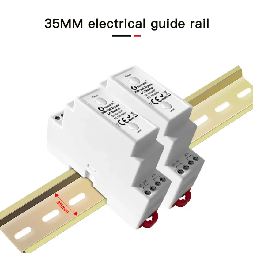 GLEDOPTO GL-SD-003P - Ściemniacz DIN Rail Zigbee 3.0 AC 230V z wejściem na przycisk