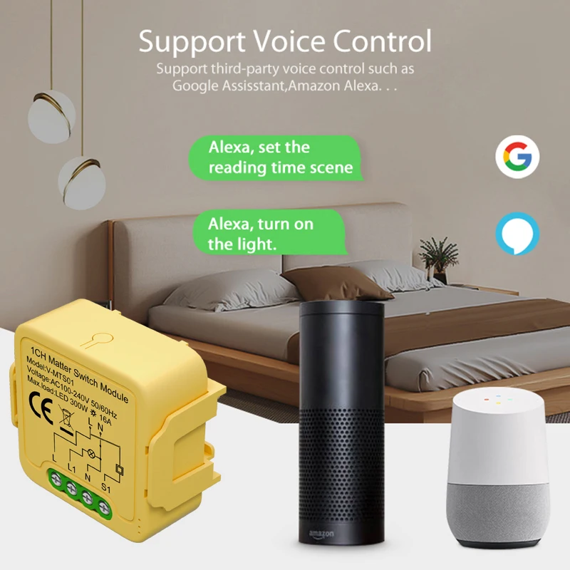 Modulo Interruttore Wi-Fi Matter - Numero di pulsanti: 1