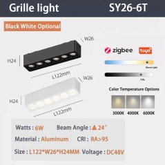6mm inteligentne magnetyczne światła grille Zigbee