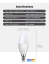 Tuya Wi-Fi Smart Bulb, E14, 5W
