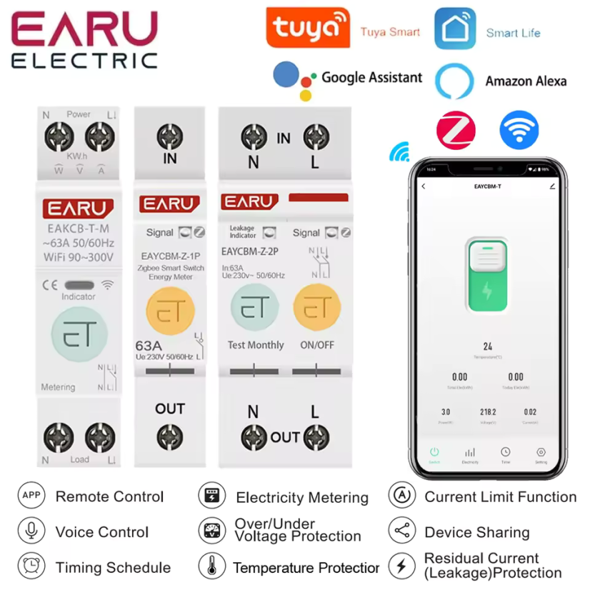 EARU ELECTRIC intelligenter Schutzschalter 1 - 63 A