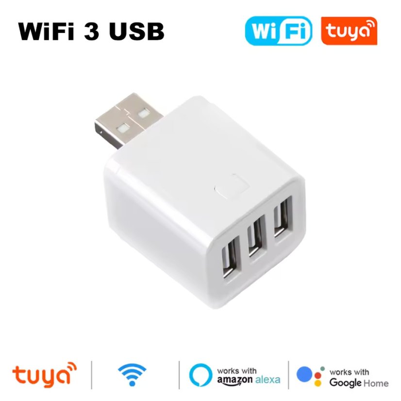 Adattatore micro USB Smart WiFi/Zigbee - Colore: Bianco, Protocollo: Zigbee 3.0, Numero di prese: 3