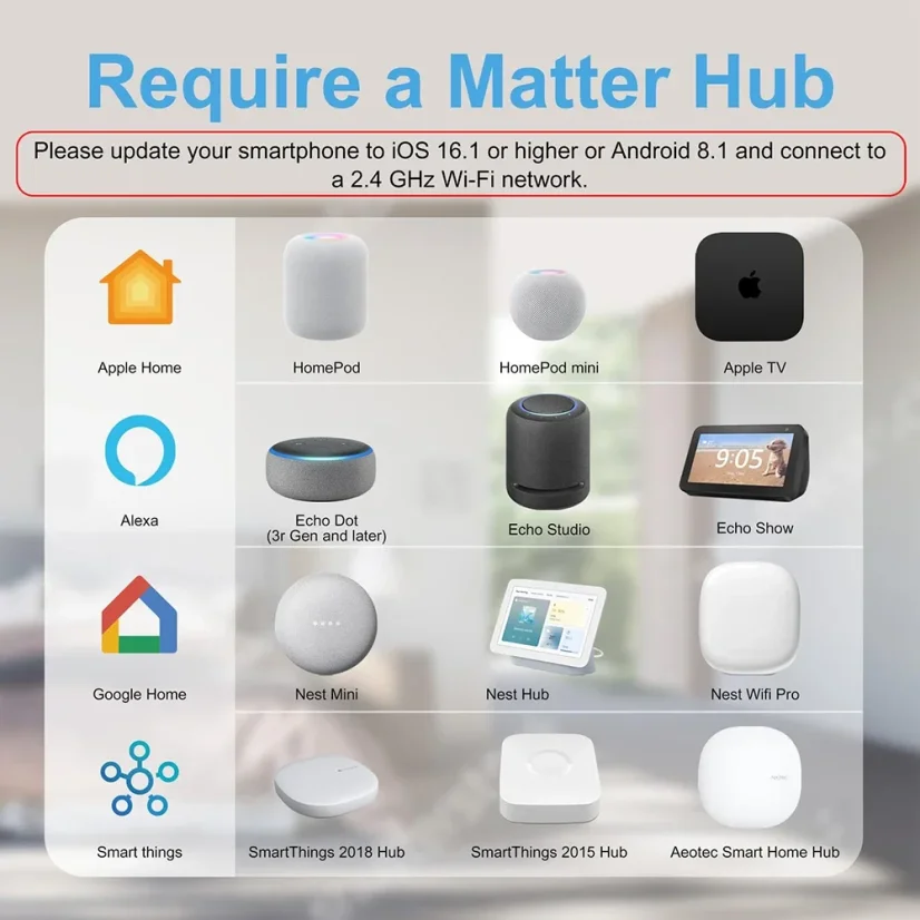 Matter presa smart Wi-Fi - Carico massimo: 16A