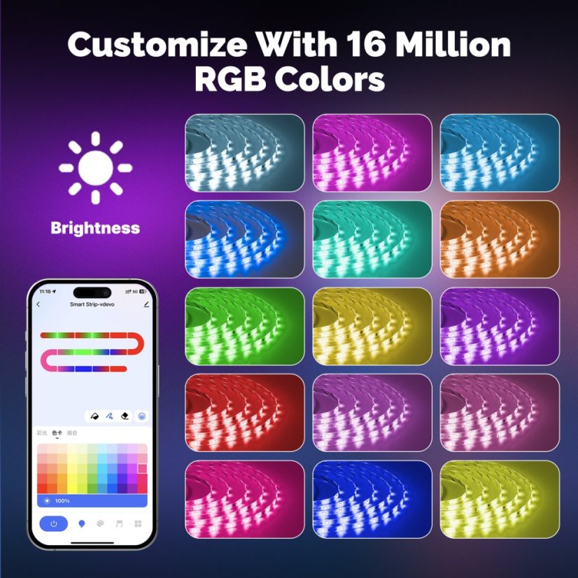 MOES RGBIC LED Strip Lights - Zigbee