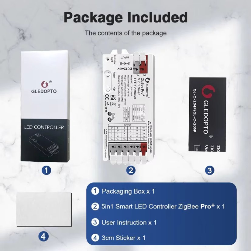 GLEDOPTO GL-C-201P - 5 w 1 Inteligentny Kontroler LED Zigbee