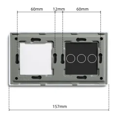 BSEED glass double panel for switches and sockets
