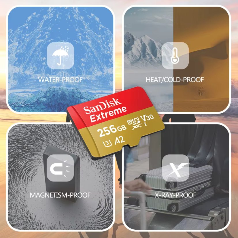SanDisk microSDXC Extreme Memory Card - Type: Micro SDXC, Storage capacity: 512 GB, Speed Class: Class 30, Application Performance Class: A2, UHS Class: U3