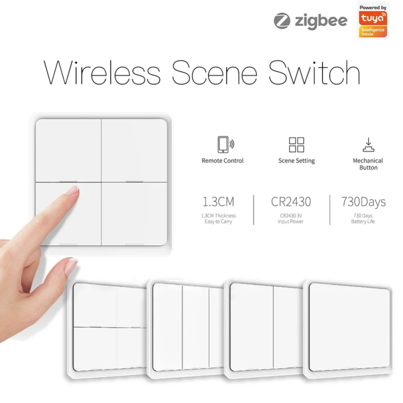 MOES ZigBee Mehrzweck-4-Tasten-Szenenschalter