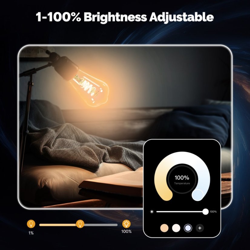 MOES Matter WiFi Lampadina Smart Edison E27