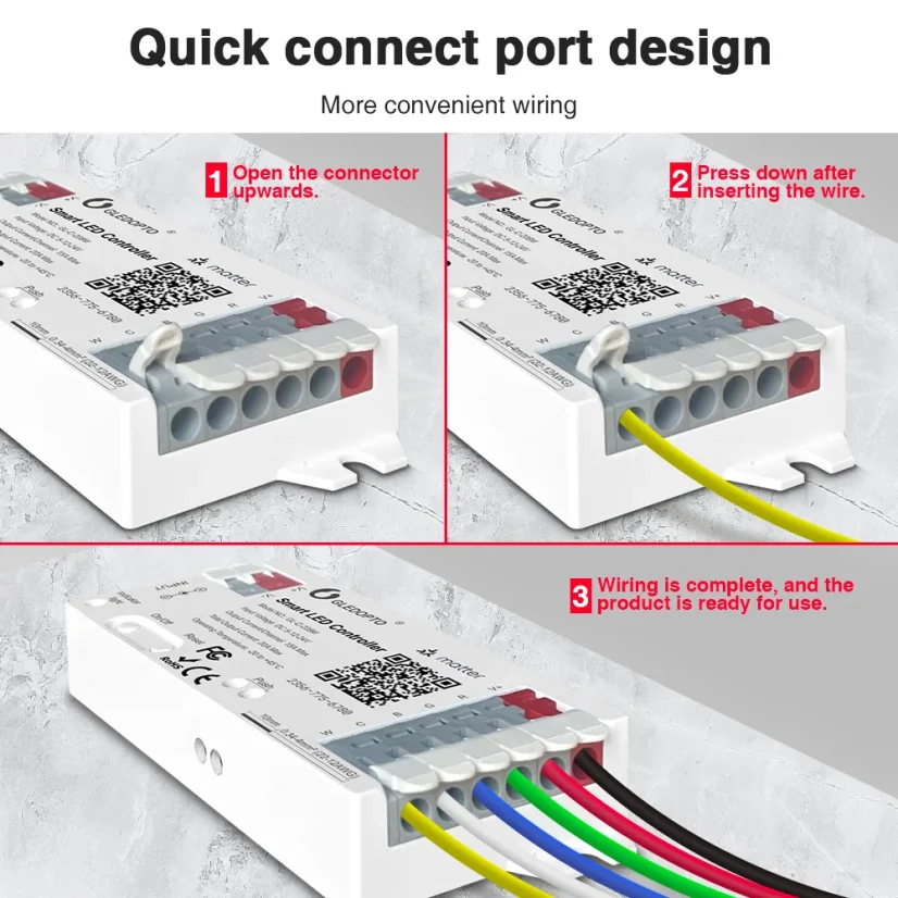 GLEDOPTO GL-C-208M - Matter über Wi-Fi RGBCCT LED Streifen Controller 20A (ACK)