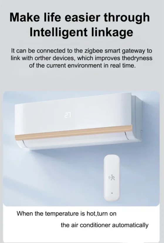 Haozee Multifunkčný Zigbee senzor prítomnosti