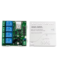 Interruttore relè smart WiFi Tuya a 4 canali
