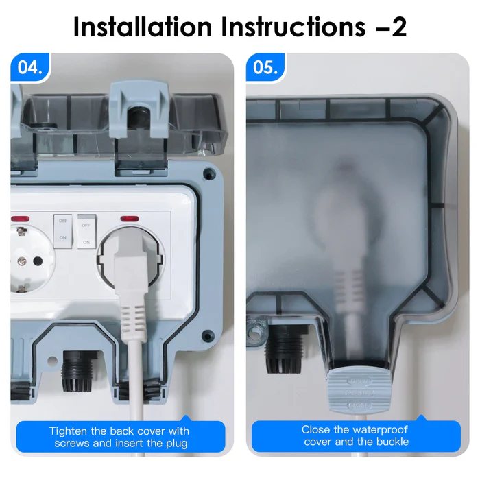 BSEED Außensteckdose IP66 – Wetterfest (EU-Standard)