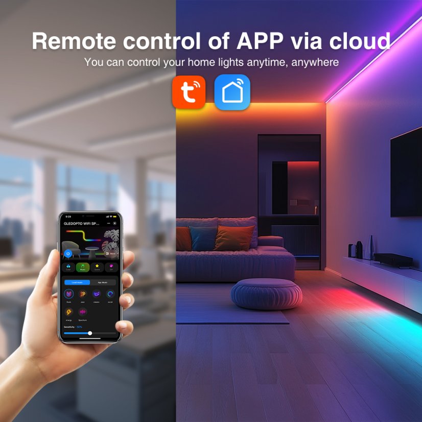 GLEDOPTO GL-SPI-206P - Tuya ZigBee SPI pixelový ovládač