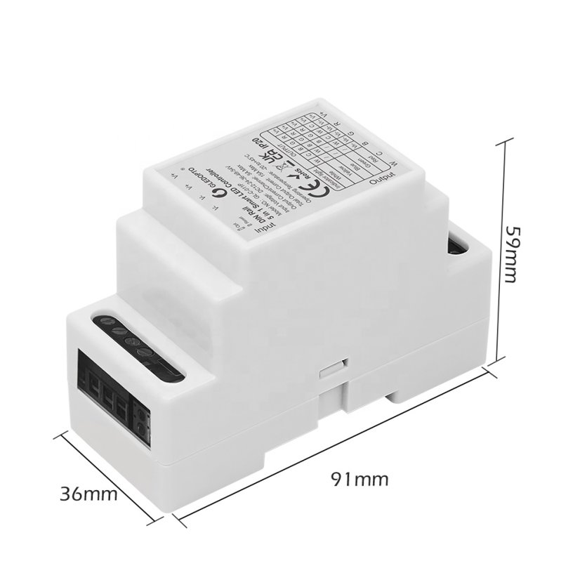 GLEDOPTO GL-C-011P – ZigBee Pro DIN lištový 5v1 ovládač LED pásikov