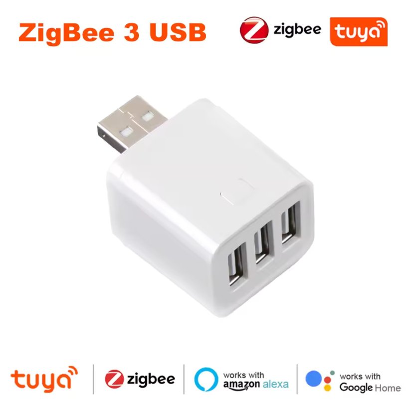 Intelligenter WiFi/Zigbee Micro USB Adapter - Farbe: Weiß, Protokoll: Zigbee 3.0, Anzahl der Steckdosen: 3