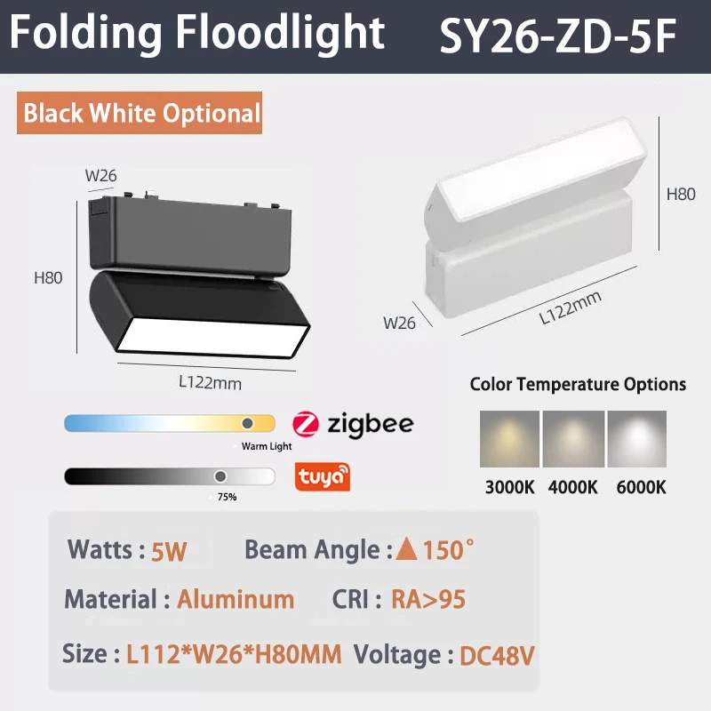 6mm Chytré Zigbee reflektorové magnetické svetlá