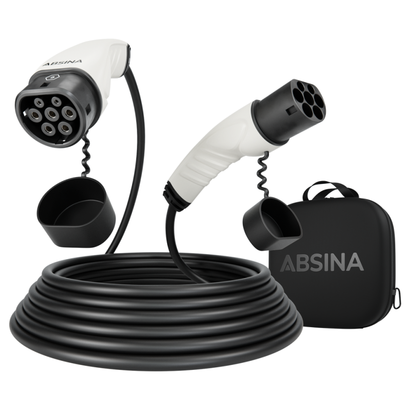 ABSINA - Kabel do ładowania pojazdów elektrycznych Typ 2 - 22 kW 7,5 m