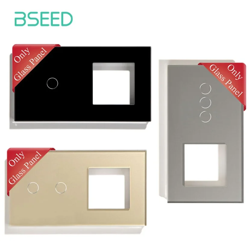 Pannello in vetro doppio BSEED per interruttori e prese