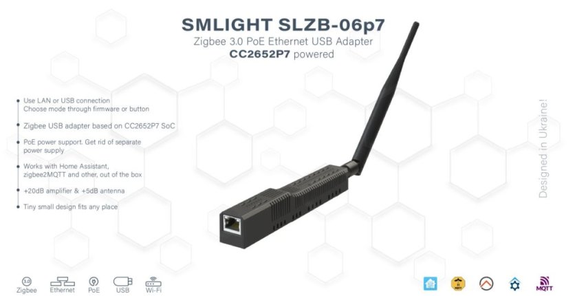 SMLIGHT SLZB-06p7 - Zigbee brána pre skúsených