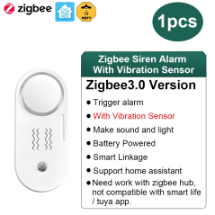 Haozee Sirena Zigbee con Sensore di Vibrazione