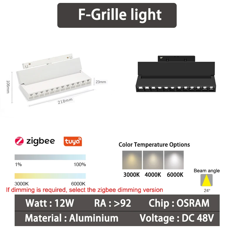 Chytré Zigbee mřížkové světla - 20 Type