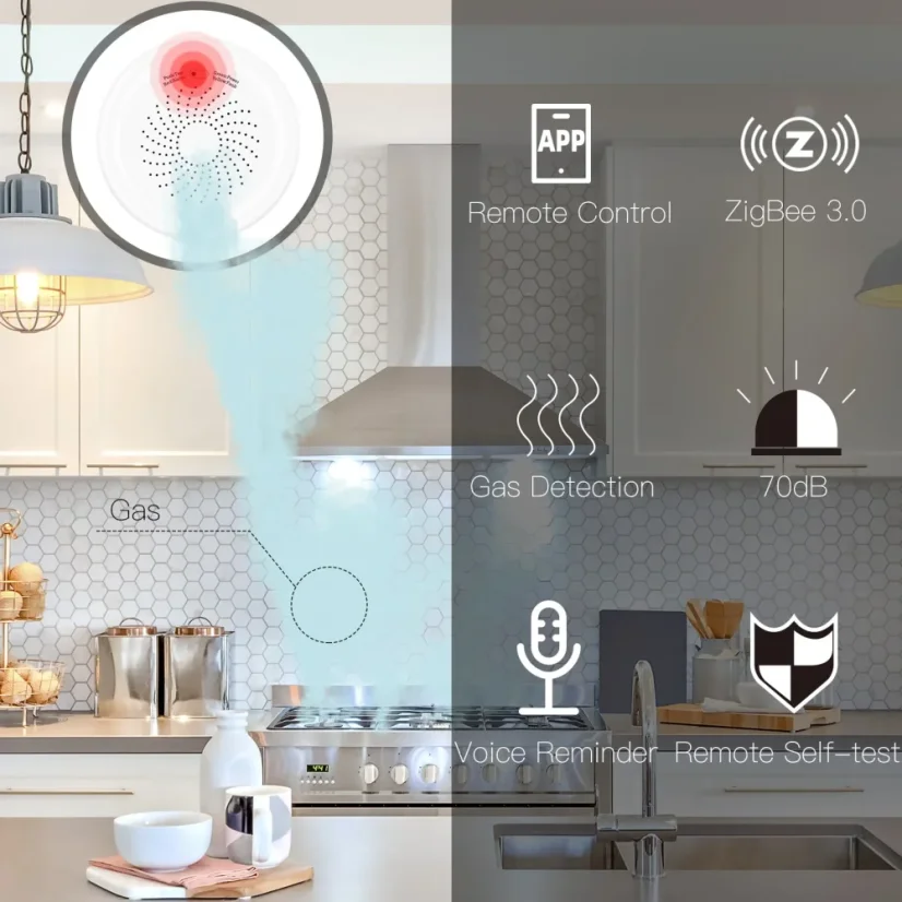 MOES Zigbee brennbarer Gasleckdetektor (Erdgas)