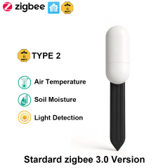 Haozee Sensore Zigbee per Umidità del Suolo, Temperatura e Luce per Giardino