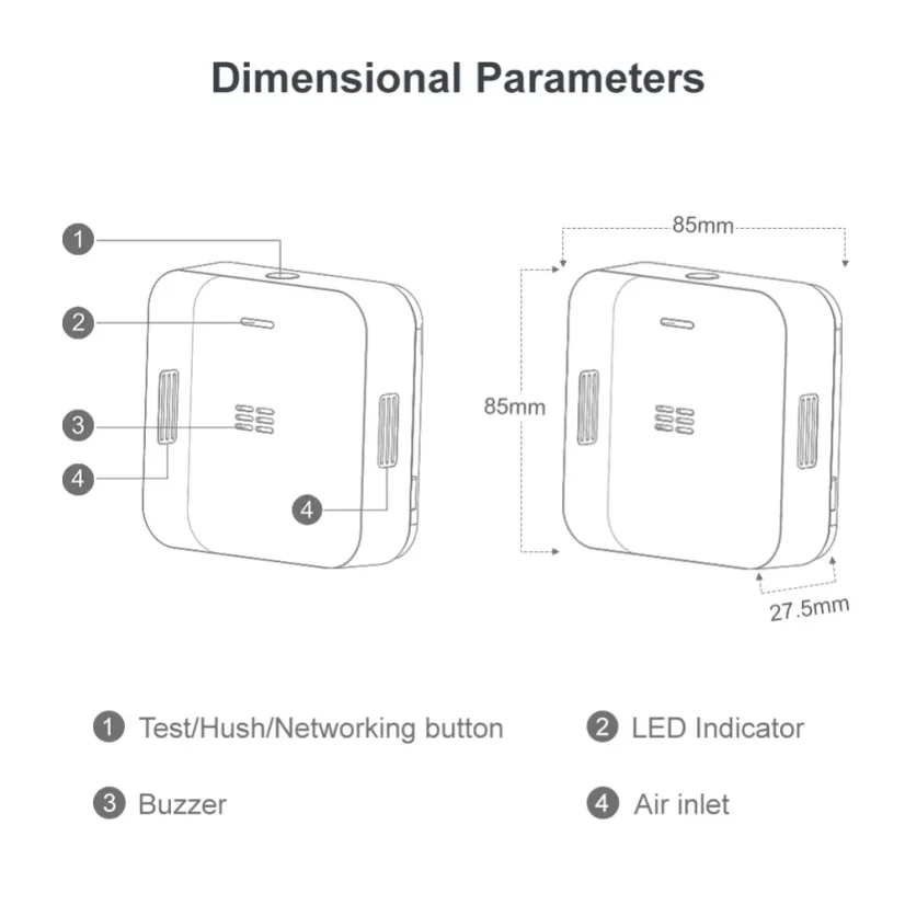 MOES Carbon Monoxide Alarm - Zigbee