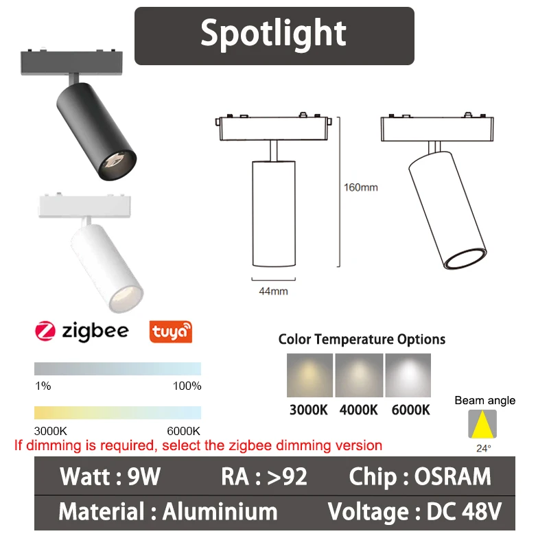 6mm Smart Zigbee spotlights