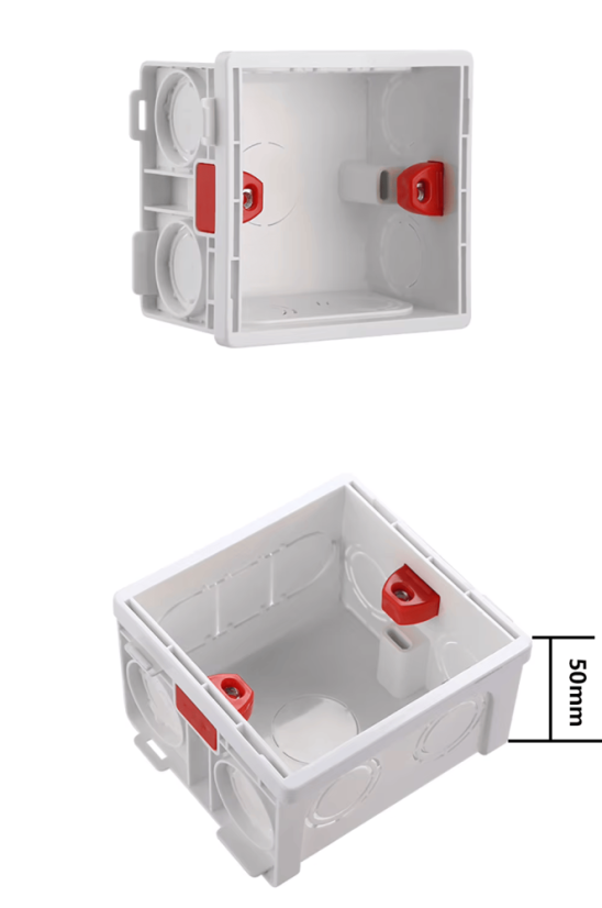 Square electrical installation box 86mm
