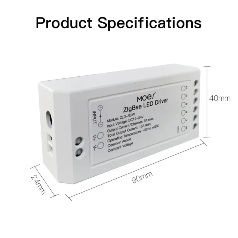 MOES Zigbee LED ovládač