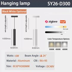 Binari da 6 mm - Luci appese Smart Zigbee