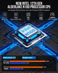 GMKtec NucBox G2 Mini PC – Intel 12. generace Alder Lake N100