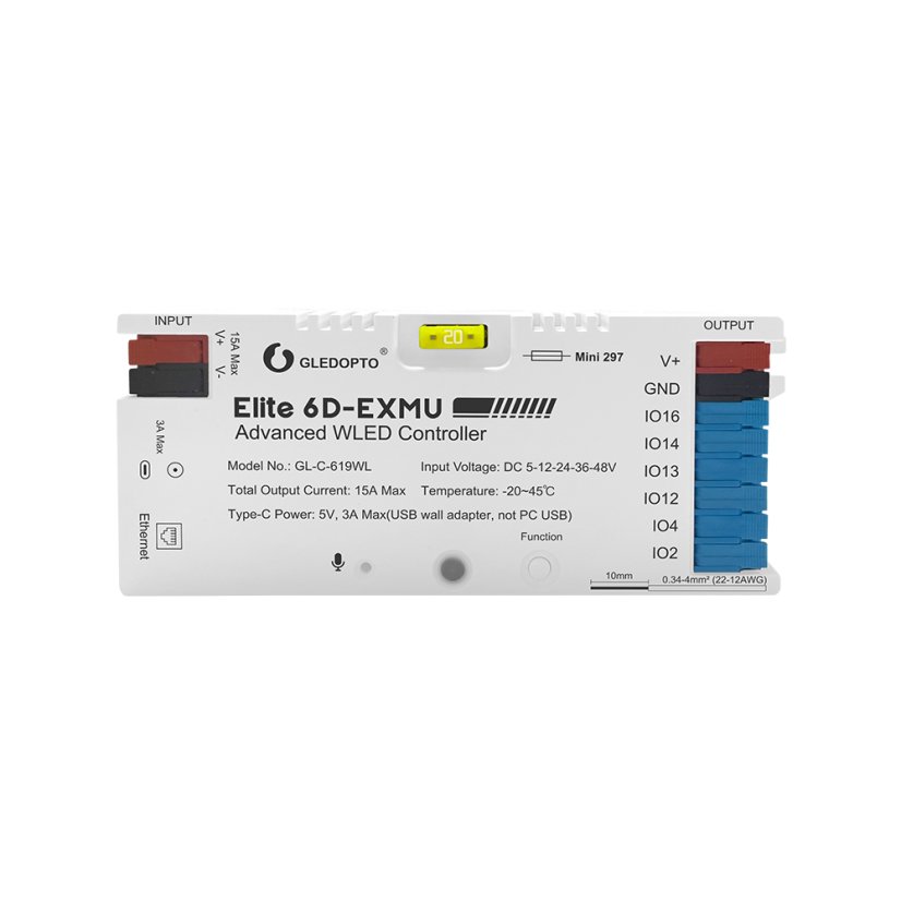 GLEDOPTO GL-C-619WL - Elite 6D-EXMU pokročilý WLED ovládač